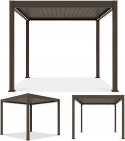 Záhradná pergola na terasu automatická Elegance 3x3 Led Gutroof