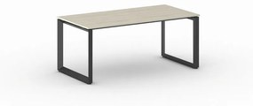 Kancelársky stôl PRIMO INSPIRE, čierna podnož, 1800 x 900 mm, dub prírodný