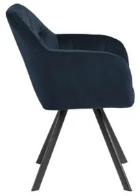 LOLA BLACK otočná stolička Modrá