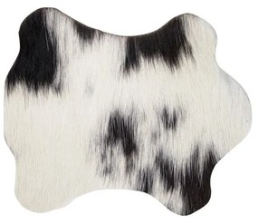 Podtácek z hovädzej kože / bielo čierna - 11 * 10 * 0,3 cm