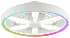 Brilliant - LED RGBW Stropný ventilátor so svetlom GAIANO LED/48W/230V biela + DO