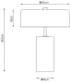Lucide 34540/03/31 - Stolná lampa MIRASOL 3xG9/7W/230V biela/zlatá