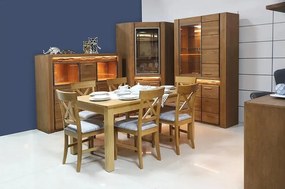 Stima Stolička OAK dub s čalúneným sedákom Vyberte látku ->: Zákazková látka