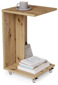HUGO Dub Artisan - 2v1 POMOCNÍK NA KOLESÁCH/NOHÁCH - MOBILNÝ ODKLADACÍ STOLÍK DO OBÝVAČKY/ SPÁLNE/ DETSKEJ IZBY