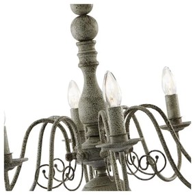 Searchlight 2268-8GY - Luster na reťazi GREYTHORNE 8xE14/40W/230V