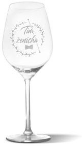 Sablio Pohár na víno Tím ženícha Motýlik: 49 cl