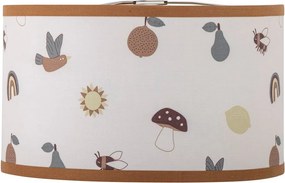 Biele/hnedé detské tienidlo s textilným tienidlom ø 34 cm Agnes – Bloomingville Mini