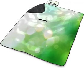 Sablio Plážová deka Zelená abstrakcia: 200x140 cm