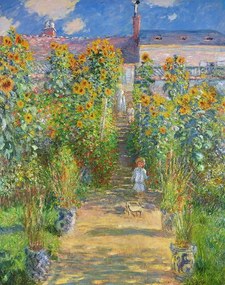 Claude Monet - Umelecká tlač The Artist's Garden at Vetheuil, 1880, (30 x 40 cm)