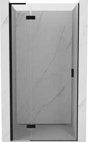 Mexen Mist-H L, 1-krídlové sprchové dvere ľavé 110 cm, číre sklo, čierny profil, 8A5L-110-000-70-00-L