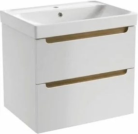 Kúpeľňová skrinka s umývadlom Naturel Stilla 60x60x45 cm biela lesk STILLAD06056U5