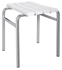 Stolička 44x45 cm strieborná/biela