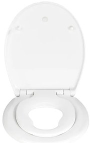WENKO 22973100-WC sedadlo DELOS 44,5x37,5 cm biela/strieborná