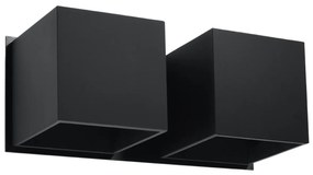 Nástenné svietidlo Quad, 2x čierne kovové tienidlo