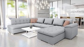 Rohová sedacia súprava Tony Bis Premium, Dostupné poťahy: Terra 06 + Terra 06 + Terra 10 ECO, Strana: Pravá - U