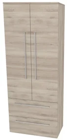 Mereo, Mereo Bino, kúpeľňová skrinka vysoká 163 cm, dvojitá, Multidecor, Dub Kronberg svetlý, MER-CN699DKRS