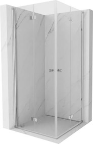 Mexen Mist-F Duo, skladací sprchový kút 95 x 95 cm, číre sklo, chrómový profil, 8A6-095L-095P-01-00