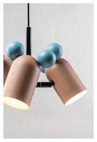 Svetlomodré/ružové detské svietidlo s kovovým tienidlom ø 30 cm Mouse II – GTV