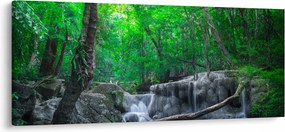 Obraz - Vodopád Erawan, Kanchanaburi, Thajsko (120x50 cm)