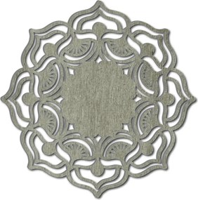 SENTOP | Mandala ruža života okrúhla drevený obraz na stenu z preglejky MIREK I 3D HODINY PR0175 HEU+