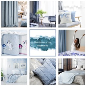 ZATEMŇOVACÍ ZÁVES NA PÁSKE ROSA 140X270 CM BLEDOMODRÁ