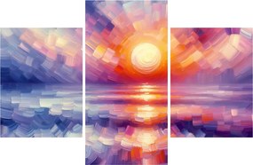 Obraz - Farebný umelecký západ slnka (90x60 cm)