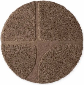 Hnedý ručne tkaný okrúhly koberec ø 160 cm Lambeth Jasper – Ted Baker
