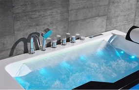 Terra Hydromasážna vírivá vaňa NEVADA 912 BL 170x90 ČIERNA s ohrevom vody