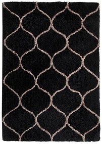 Koberec Shaggy 3D Flytap 1,6/2,3 PSR 06046 čierna