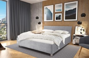 Posteľ Bali 180x200 cm, holubia sivá látka