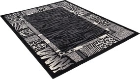 TA Koberec J316B BLACK CHEAP PP CRM Sivý Obdĺžnikový Rozmer: 120x170 cm