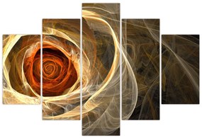 Obraz - Abstraktné ruže v ohnivých farbách (150x105 cm)