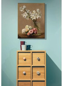 Reprodukcia obrazu Henri Fantin-Latour - Roses and Lilies, 45 × 60 cm