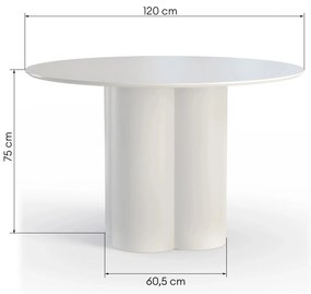 Jídelní stůl Adaggio 120 cm šedo-béžový