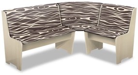 Nabytekmorava Jedálenská rohová lavica farba lamina: agát (akát), čalúnenie vo farbe: Mega 13 V3 šedá