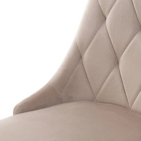 Jedálenská stolička LOUIS QUILTER zamatová béžová 848983