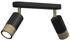 Luminex Bodové svietidlo LINK 2xGU10/8W/230V čierna/mosadz 3881