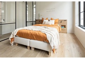 Krémovobiela bavlnená prikrývka na dvojlôžko 250x260 cm Sahara - Tiseco Home Studio