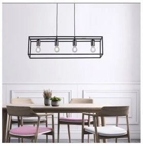 Leuchten Direkt 15854-18 - Luster na lanku FABIO 4xE27/60W/230V