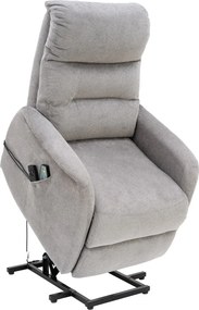 Masážne kreslo s polohovaním Legacy, šedá látka