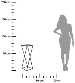 Stojan na kvety 70x24 cm čierna