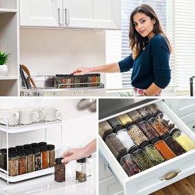 Sada 24 ks dóz na koření BAKER černá/čirá