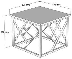 Konferenčný stolík Wolla (biela). Vlastná spoľahlivá doprava až k Vám domov. 1062830