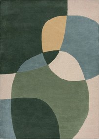 XXXLutz VLNENÝ KOBEREC, 160/230 cm modrá, zelená Flair Rugs - Online Only bytové doplnky - 003165043502