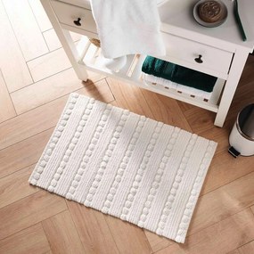 Biela kúpeľňová predložka 50x80 cm Cleonis – douceur d'intérieur