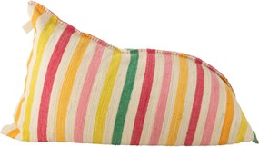 Farebný sedací vak z recyklovanej bavlny Cocoon Stripes - 150*100*40 cm