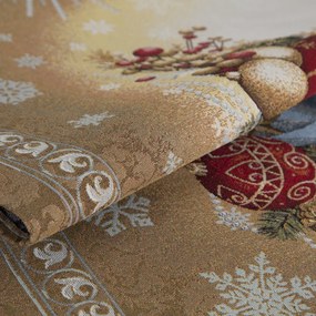 VIANOČNÝ GOBELÍNOVÝ BEHÚŇ NA STÔL MERRY2 40X100 CM VZOROVANÁ