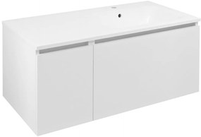 Sapho Sapho, LOREA skrinka s umývadlom 101x46x51,5cm (30+70 cm), pravá, biela matná, LE070-3131-R-01