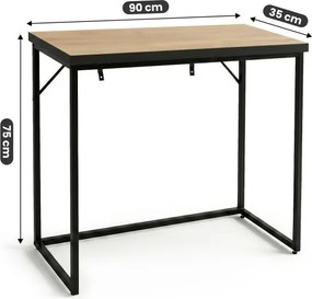 Konzolový stolík ORIGO dub craft / čierne nohy