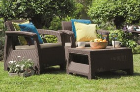 Záhradná sada Keter Corfu WEEKEND, hnedá